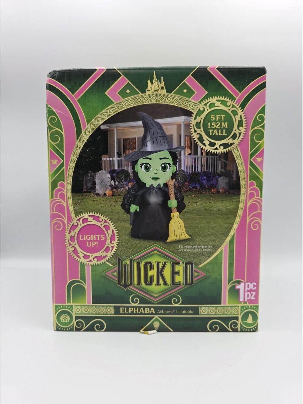 5 FT ELPHABA THE WITCH FROM WICKED AIRBLOWN YARD INFLATABLE